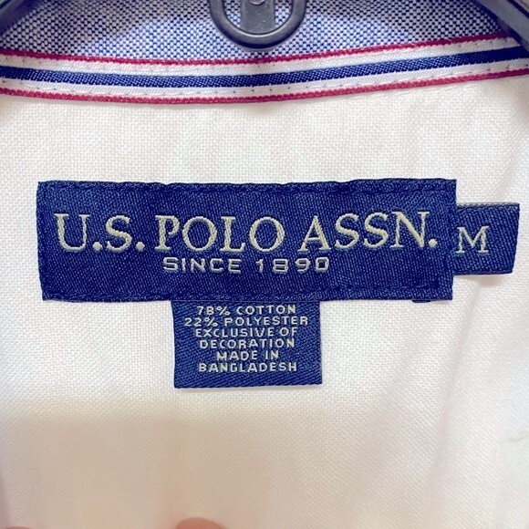U.S. Polo Assn. Men’s Short Sleeve Colorblock Oxford Shirt - Picture 6 of 6
